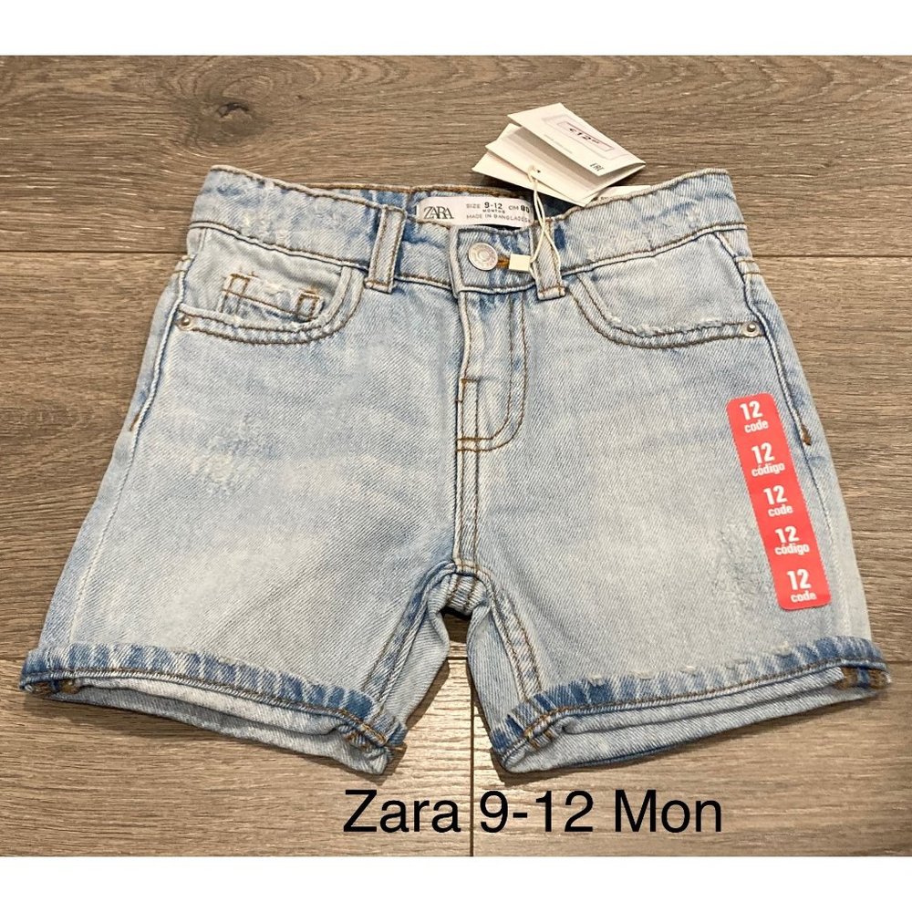 NWT Zara baby girls 9-12 month jean Skater Shorts